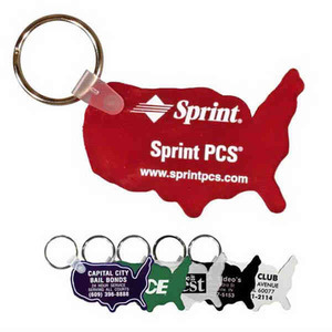 United States Shaped Key Tags, Custom Printed With Your Logo!