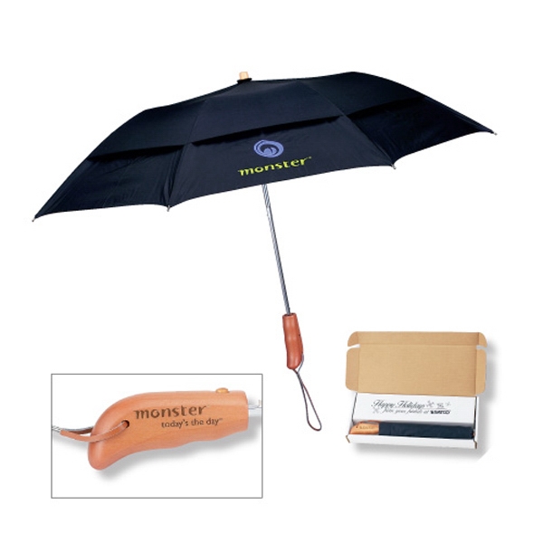 Vented Folding Umbrellas, Customized With Your Logo!