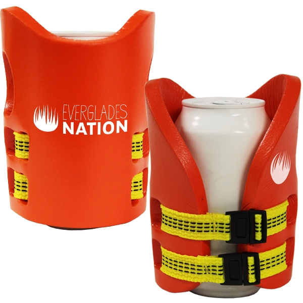 Life Jacket Vest Can Coolers, Custom Imprinted With Your Logo!