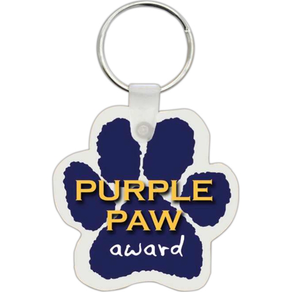 Custom Printed Paw Shaped Key Tags