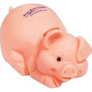 Vinyl Piggy Banks, Custom Decorated With Your Logo!