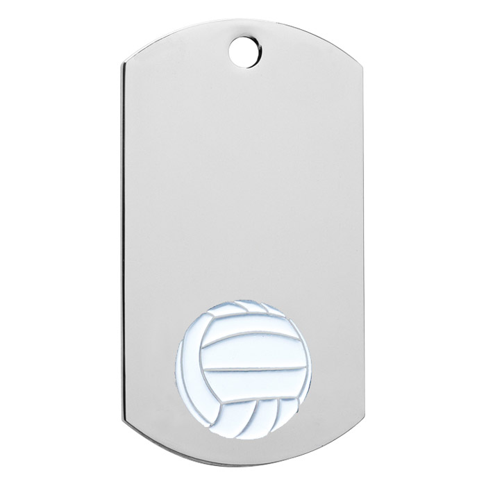 Custom Imprinted Volleyball Dog Tags