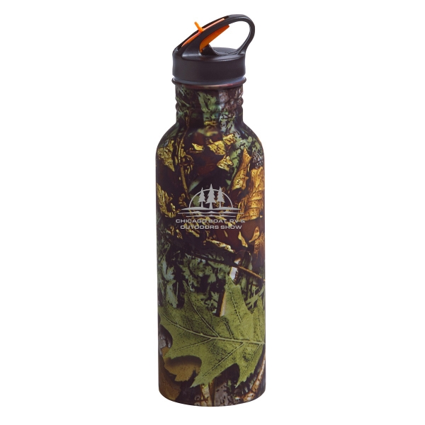 25oz. Aluminum Camouflage Water Bottles, Custom Printed With Your Logo!