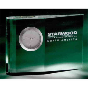 Custom Printed Wave Clock Crystal Awards