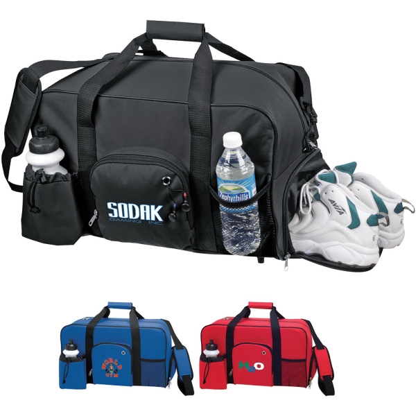 Duffel Bags with Accessory Pockets, Custom Printed With Your Logo!