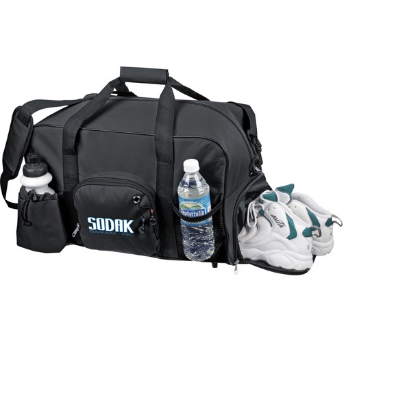1 Day Service Duffel Bags with Bottles, Custom Decorated With Your Logo!