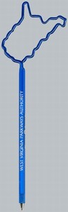 West Virginia State Bent Shaped Pens, Custom Printed With Your Logo!