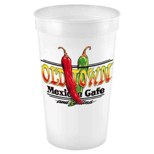White Color Stadium Cups, Custom Designed With Your Logo!