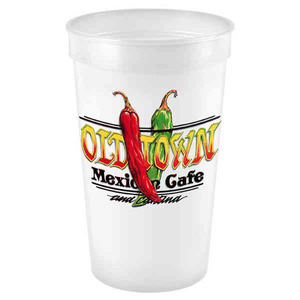 Custom Imprinted White Color Stadium Cups