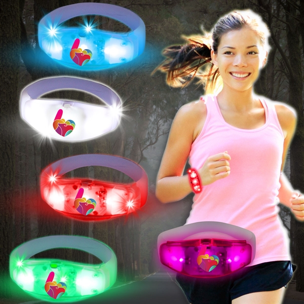 Light Up LED Reflective Arm Bands, Custom Imprinted With Your Logo!