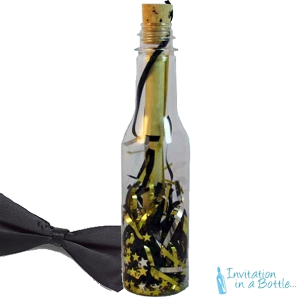 Black Tie Message in a Bottles, Custom Imprinted With Your Logo!