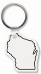 Custom Printed Wisconsin State Shaped Key Tags