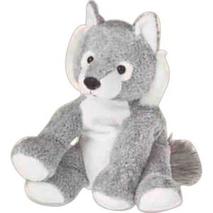 Custom Printed Wolf Mascot Plush Stuffed Animals