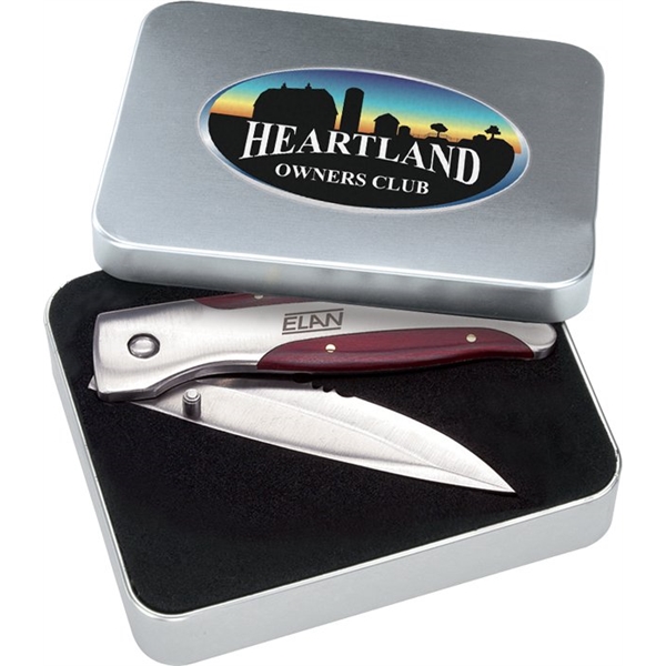 Canadian Manufactured Wooden Handle Knives With Gift Boxes, Personalized With Your Logo!