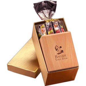 Wooden Collectors Gift Box Food Gift Sets, Customized With Your Logo!