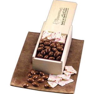 Wooden Collectors Gift Box Food Gift Sets, Customized With Your Logo!