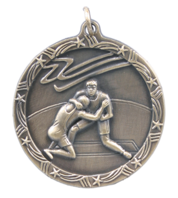 Custom Printed Wrestling Shooting Star Medals