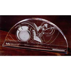 Wright Inspired Edge Of Time Clock Crystal Gifts, Custom Printed With Your Logo!