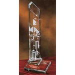 Custom Printed Frank Lloyd Wright Inspired Tall Crystal Gifts