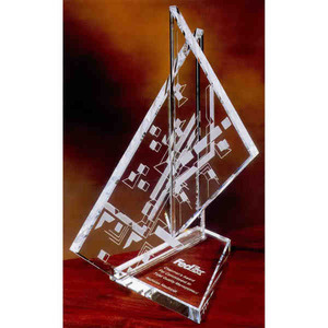 Wright Inspired Skysail Unique Crystal Gifts, Custom Made With Your Logo!