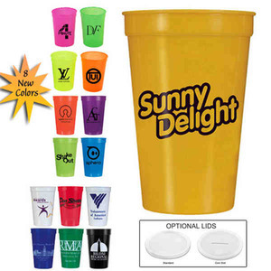 Custom Imprinted Yellow Color Stadium Cups