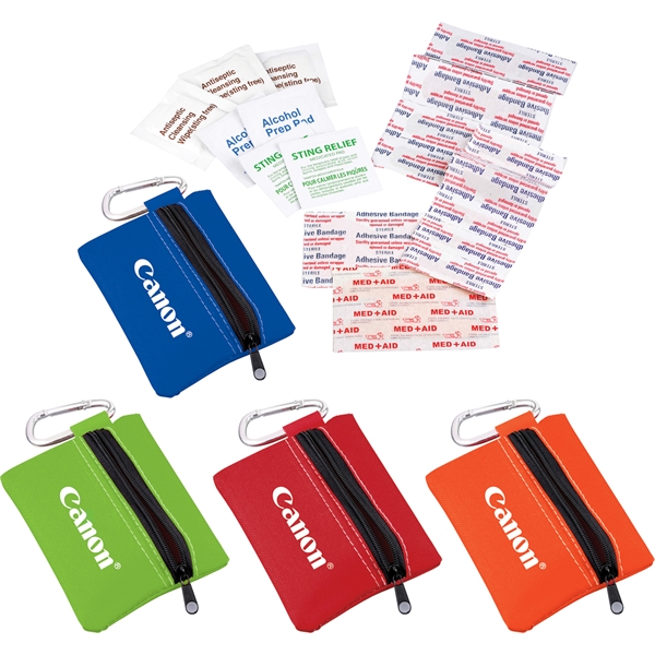 Small Zippered First Aid Pouches, Custom Printed With Your Logo!