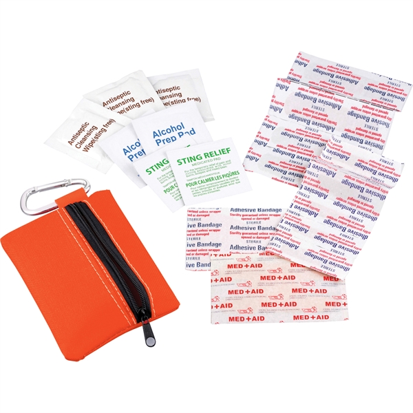 1 Day Service Small Zippered First Aid Pouches, Custom Imprinted With Your Logo!