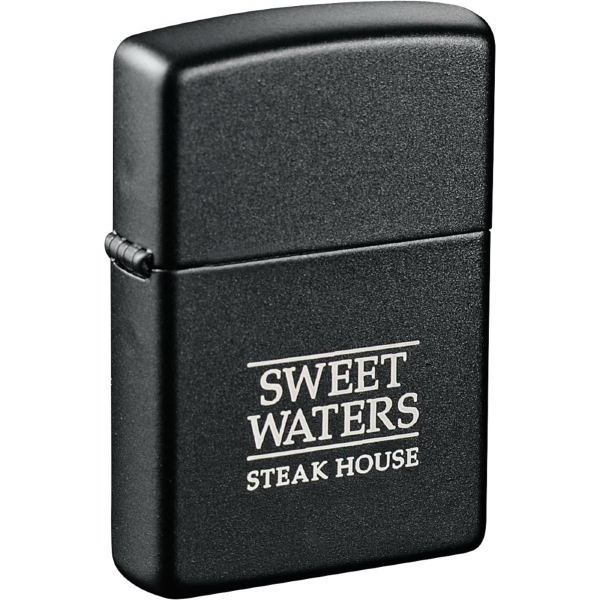 Custom Printed Black Matte Zippo Lighters